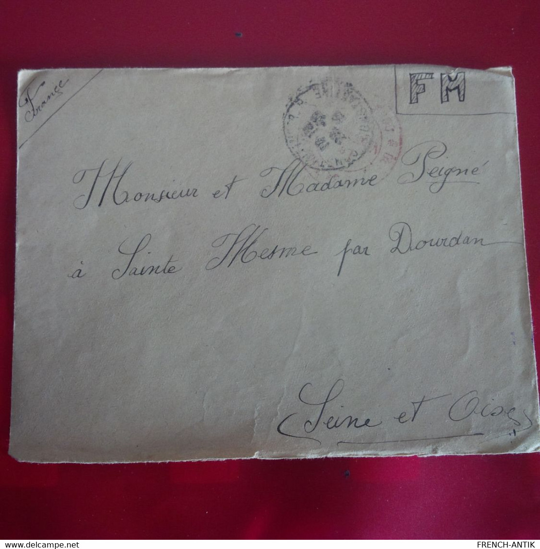 LETTRE AVEC COURRIER CONSTANTINE POUR ST MESME PAR DOURDAN 1939 CORRESPONDANCE MILITAIRE ZOUAVES - Lettres & Documents