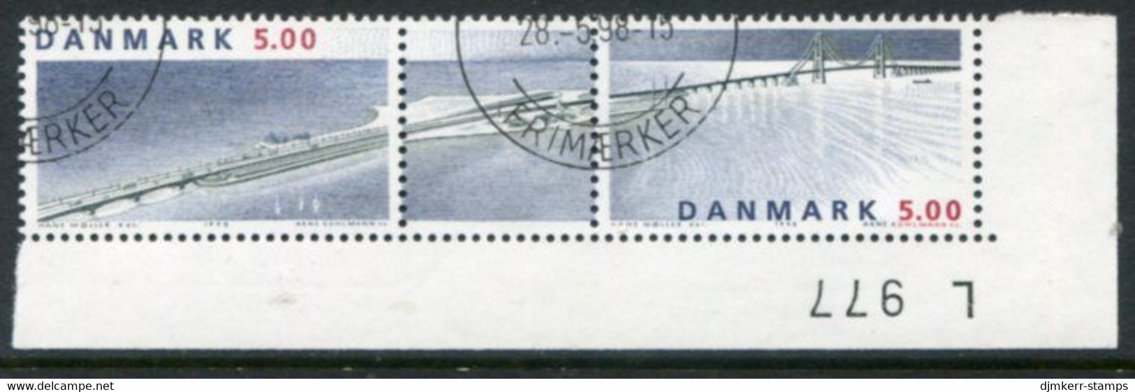 DENMARK 1998 Great Belt Road Bridge Used  Michel 1180-81 - Used Stamps