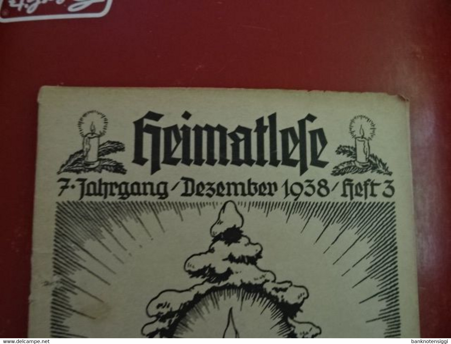 1 Heft Heimatlese Weihnachten Dezember " 1938 - German