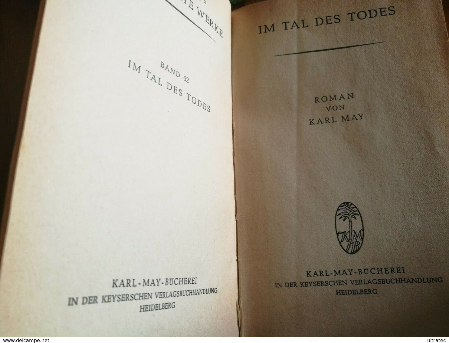 Karl May «Im Tal Des Todes» Auflage 1955 Keyserschen Verlagsbuchhandlung - Duitse Auteurs