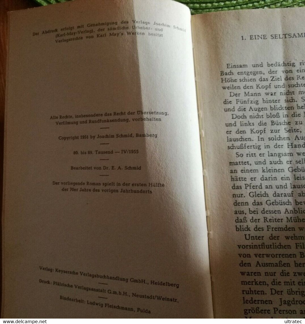 Karl May «Im Tal Des Todes» Auflage 1955 Keyserschen Verlagsbuchhandlung - Duitse Auteurs