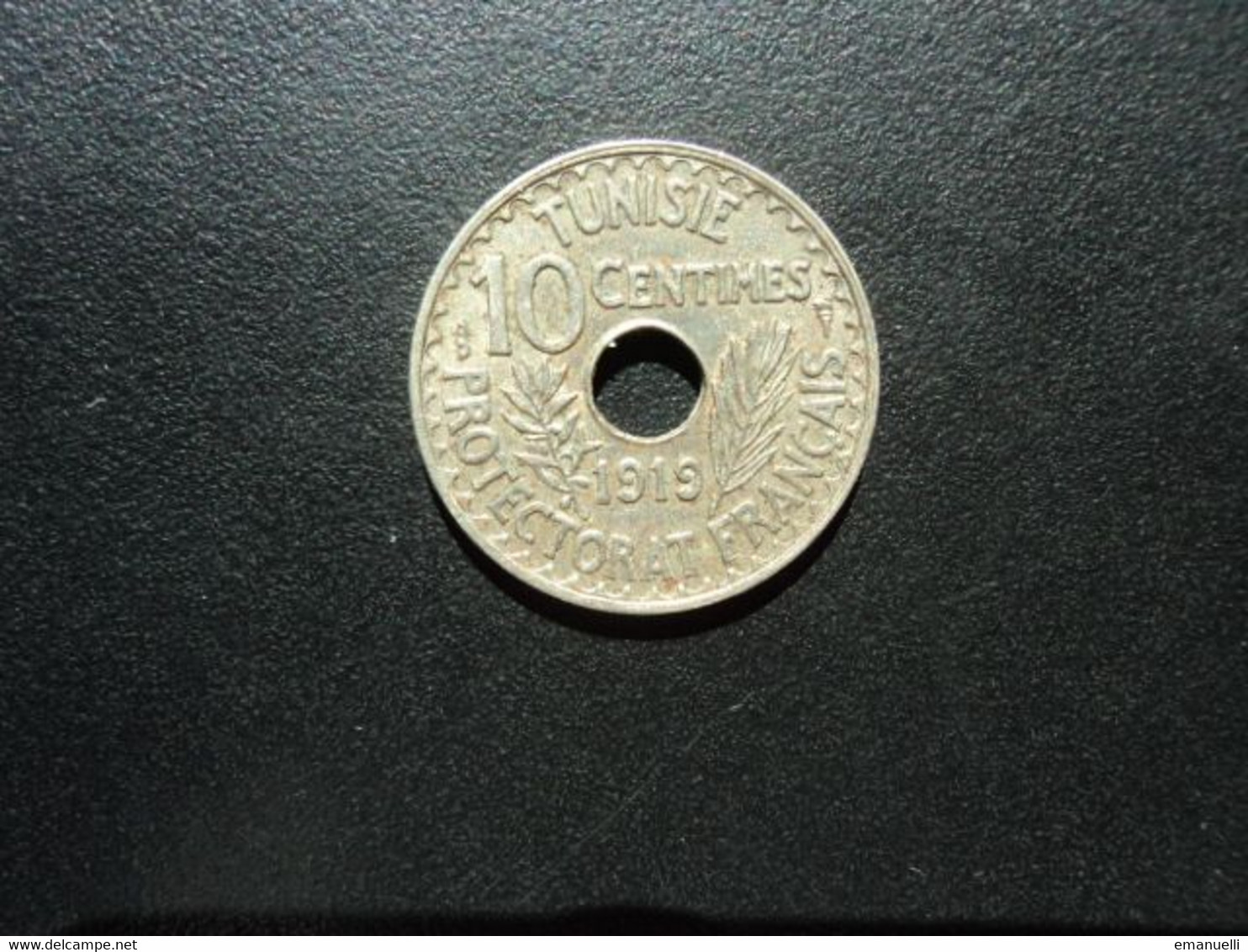 TUNISIE : 10 CENTIMES  1919 / 1337 *  G.109 / KM 242   TTB+ - Tunisie