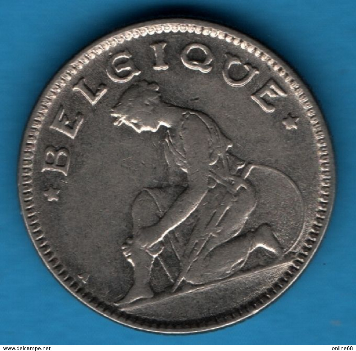 BELGIQUE 50 CENTIMES 1933 KM# 87 BON POUR - 50 Cents