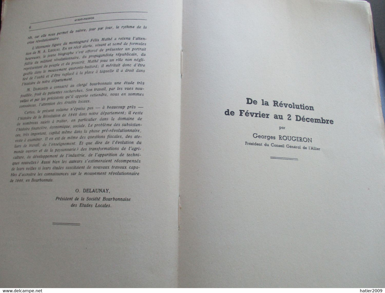 LA REVOLUTION DE 1848 à MOULINS Et Dans Le Département De L'ALLIER - Imprimerie Pottier Et Cie Moulins 1950 - Bourbonnais