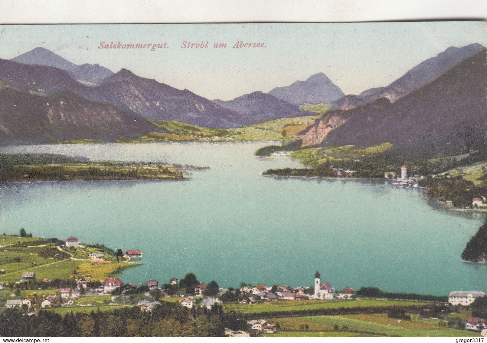 B4166) Salzkammergut - STROBL Am ABERSEE - Dünn Besiedelt ALT 1925 - Strobl