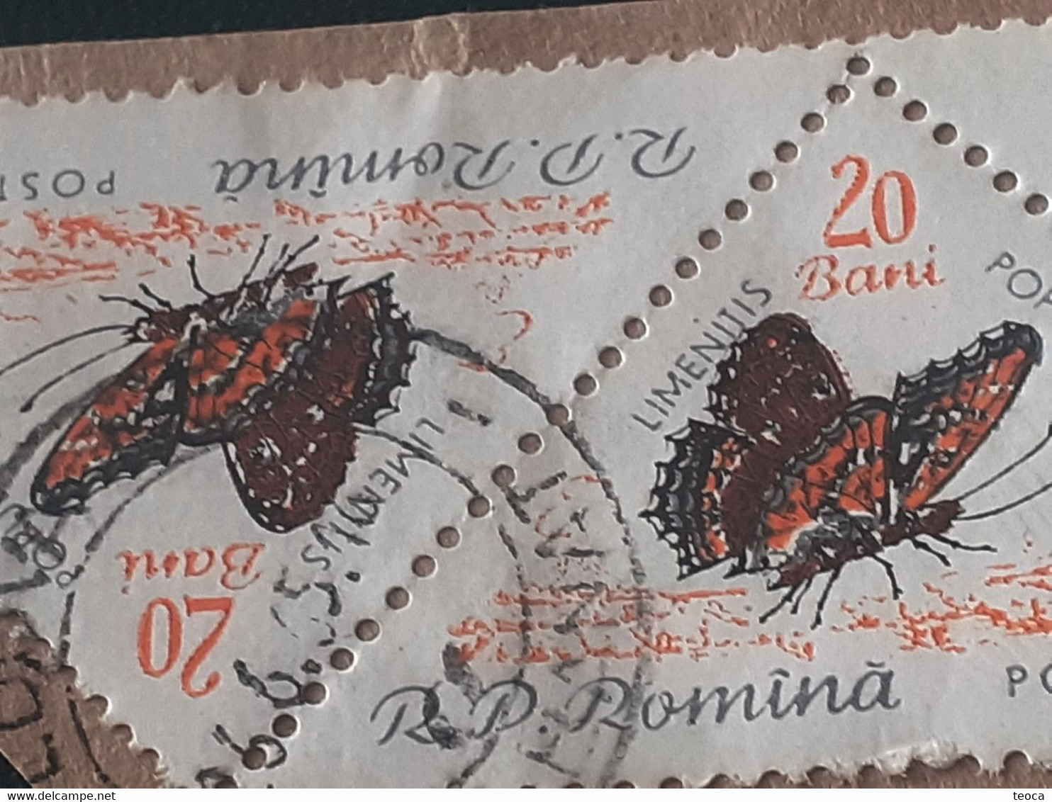 Errors Romania 1960 # Mi 1919  Color Printing Out Butterfly Wings  Used - Plaatfouten En Curiosa
