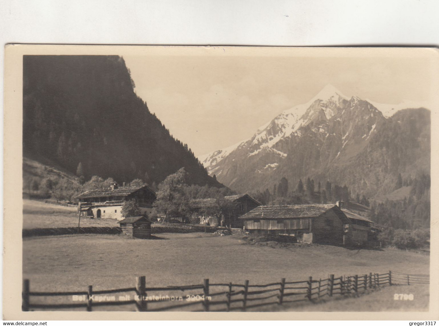 B4176) Bei KAPRUN - Holzhaus Bauernhof - Holzzaun - Mit KITZSTEINHORN - Alt !! 1929 - Kaprun