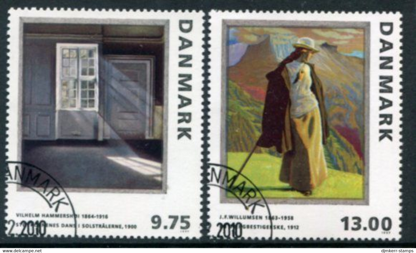 DENMARK 1997 Paintings Used.  Michel 1164-65 - Usado