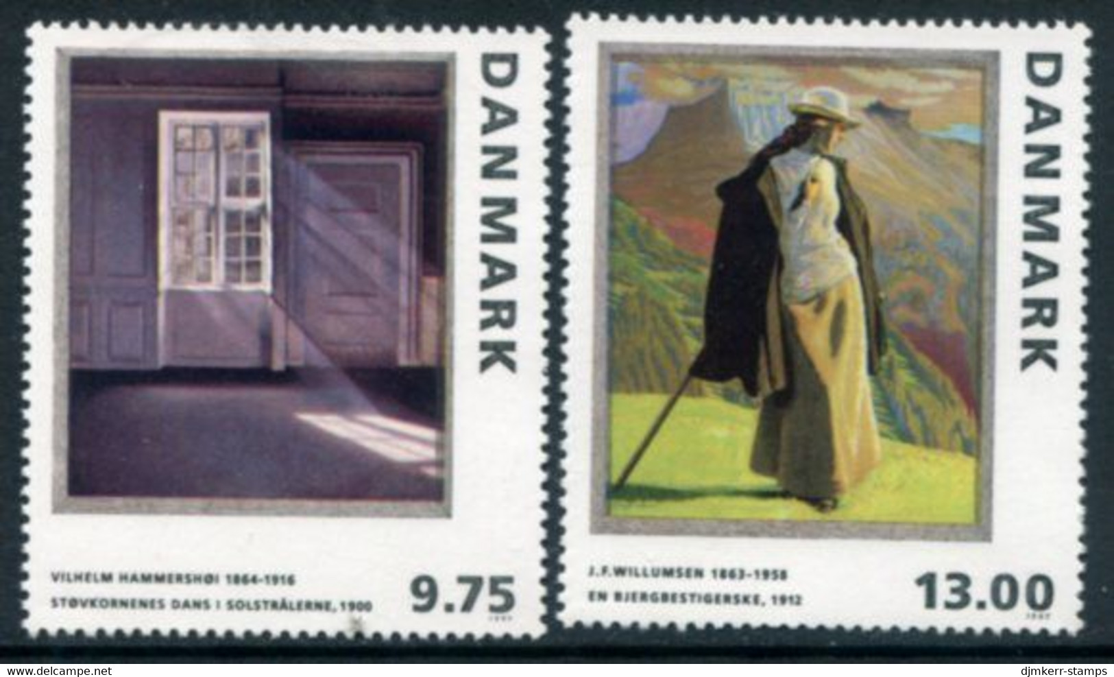 DENMARK 1997 Paintings MNH / **.  Michel 1164-65 - Unused Stamps