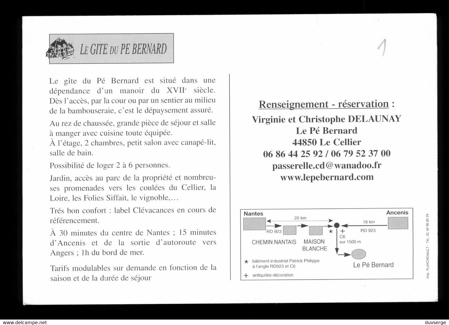 44 Loire Atlantique Le Cellier Le Gite Du Pe Bernard - Le Cellier