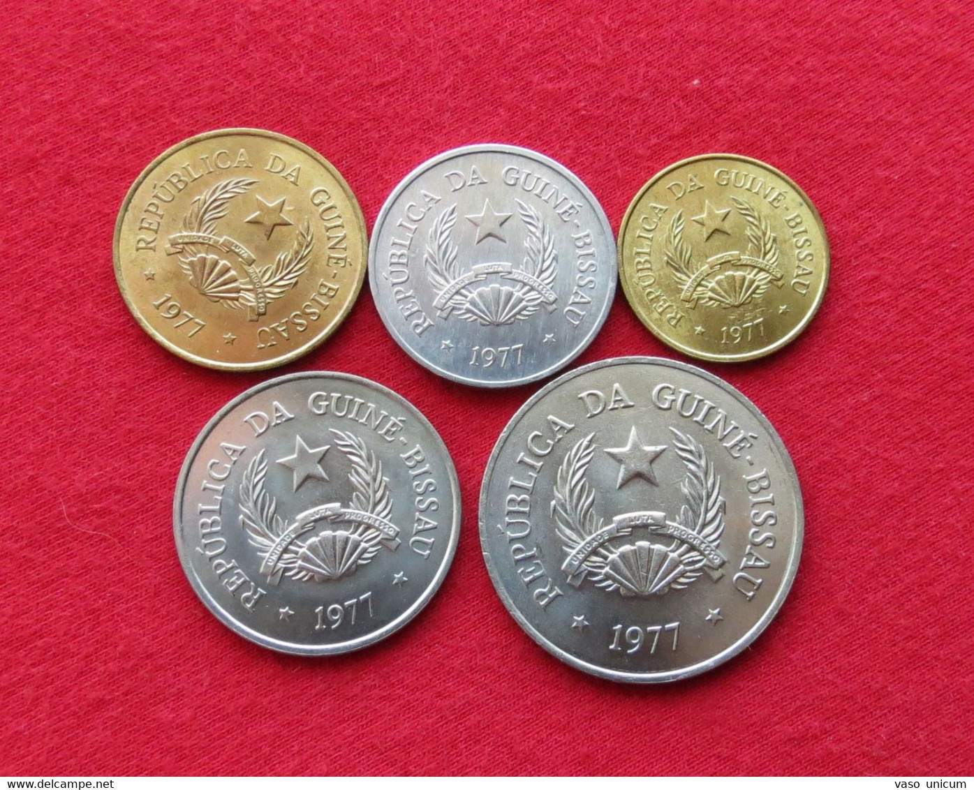 Guinea Bissau Set 50 Centavos 1 2,1/2 5 20 Pesos 1977 FAO F.a.o. - Guinea-Bissau