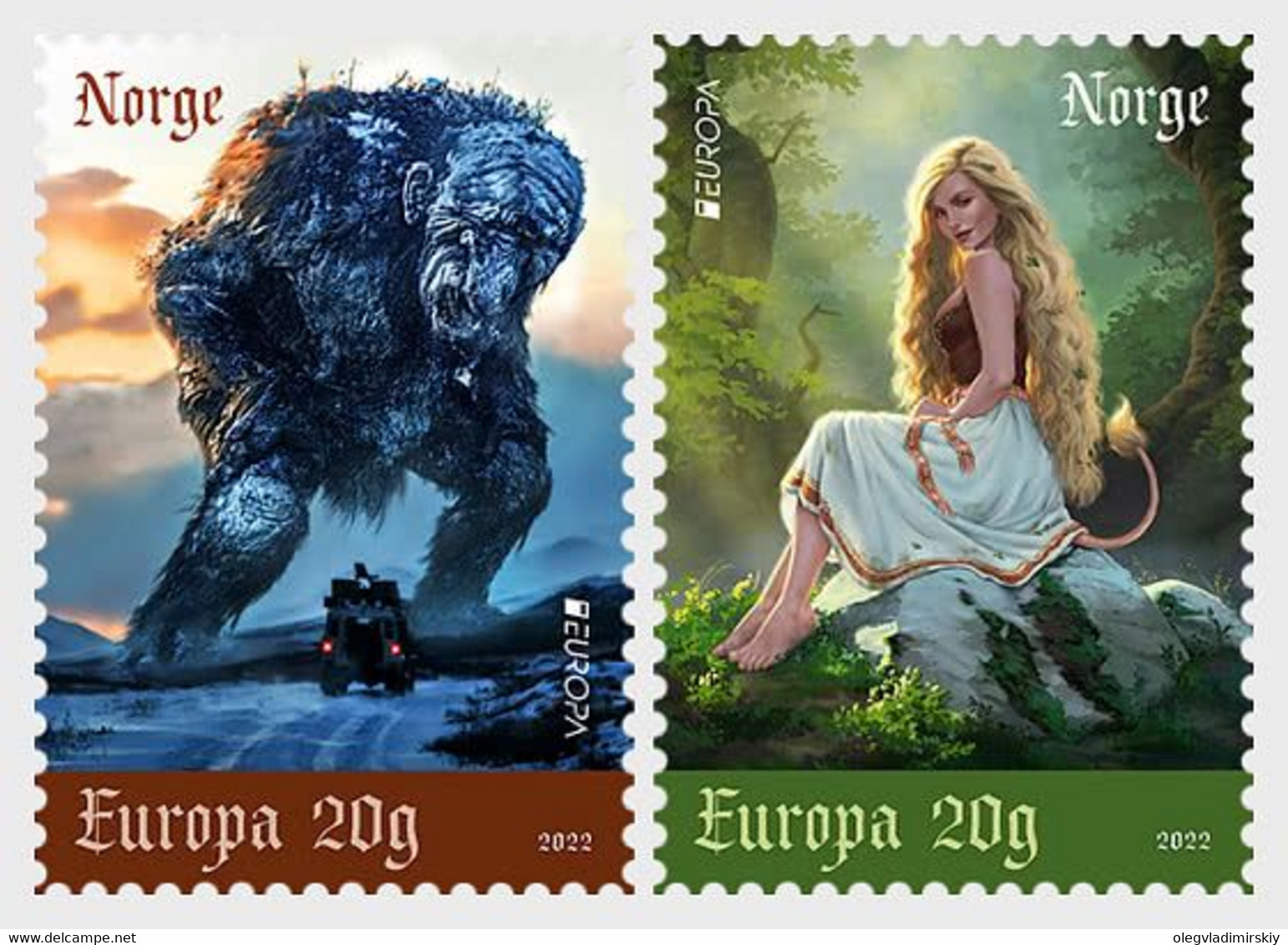 Norway Norge 2022 Europa CEPT Stories And Myths Set Of 2 Stamps - Nuevos