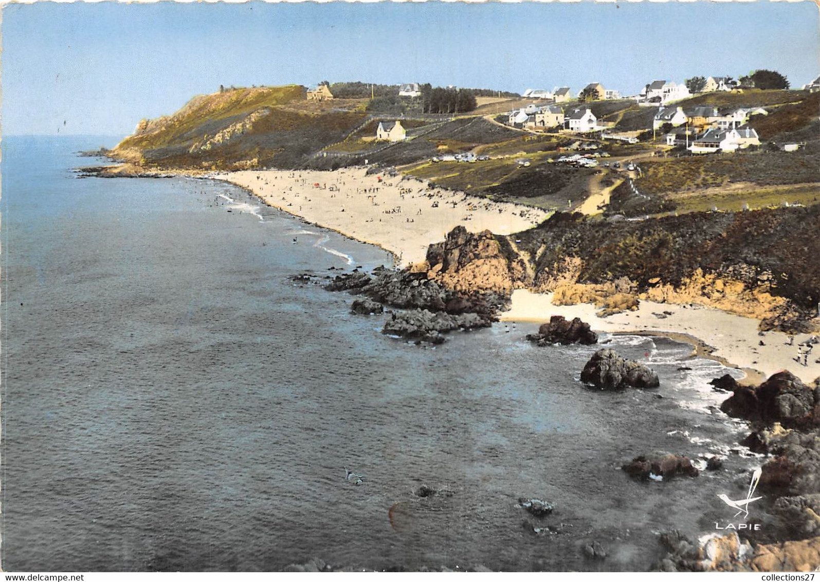 29-LOCQUIREC- PLAGE DE SABLE BLANC ET L'ANSE DE POUL-ZERF- VUE DU CIEL - Locquirec