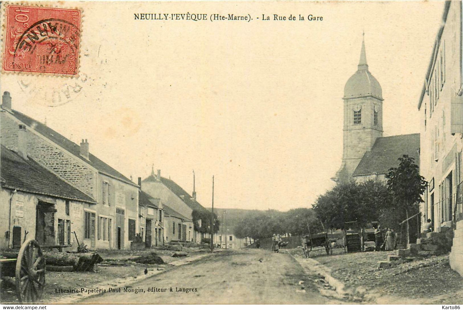 Neuilly L'évêque * 1906 * La Rue De La Gare - Neuilly L'Eveque