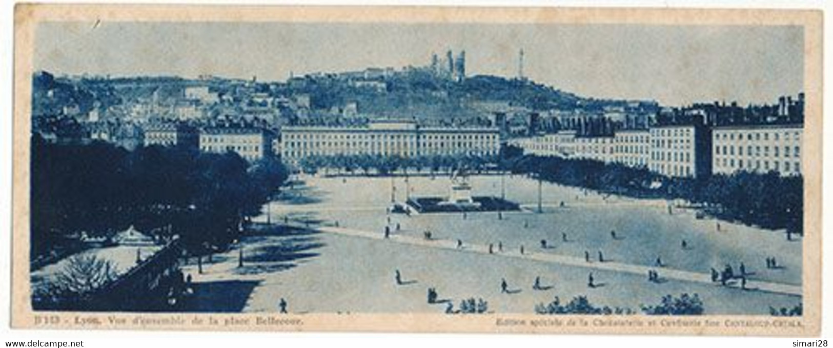 EDITION DE LA CHOCOLATERIE CANTALOUP-CATALA - N° B 143 - LYON - VUE D'ENSEMBLE DE LA PLACE BELLECOUR - Chocolat