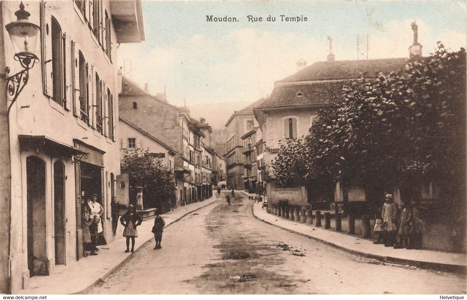 Moudon Rue Du Temple 1917 - Moudon