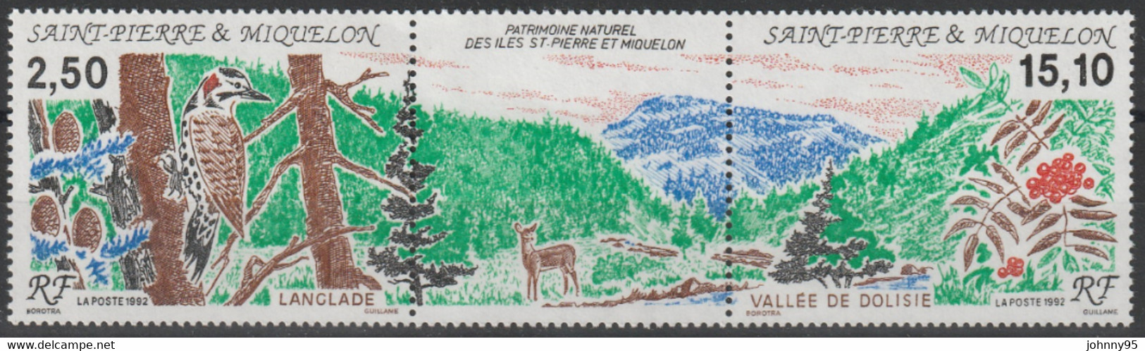 Année 1992 - N° 555 à 571 - Année Complète - 15 Valeurs + 1 Triptyque - Neufs - Full Years