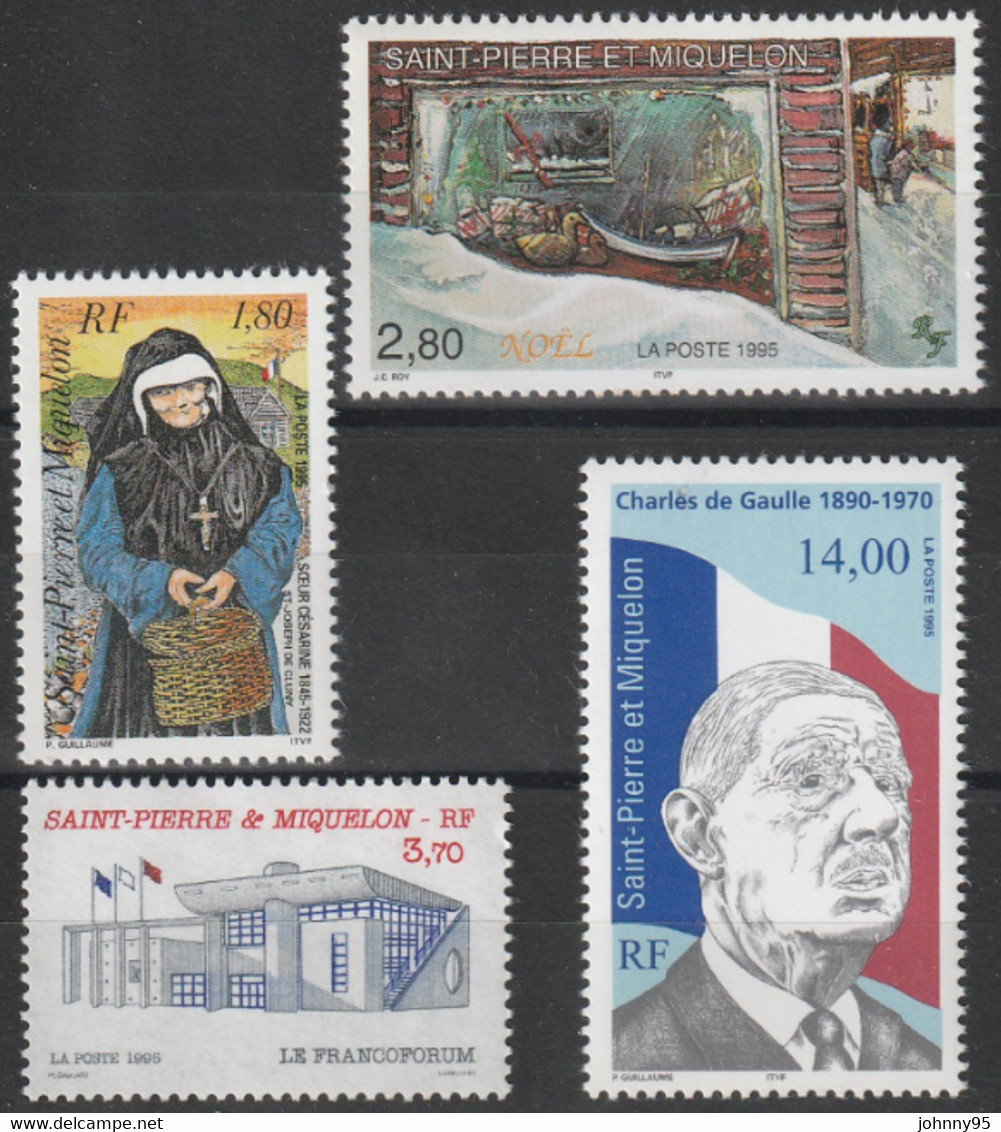 Année 1995 - N° 609 à 623 - Année Complète - 13 Valeurs + 1 Triptyque - Neufs - Annate Complete