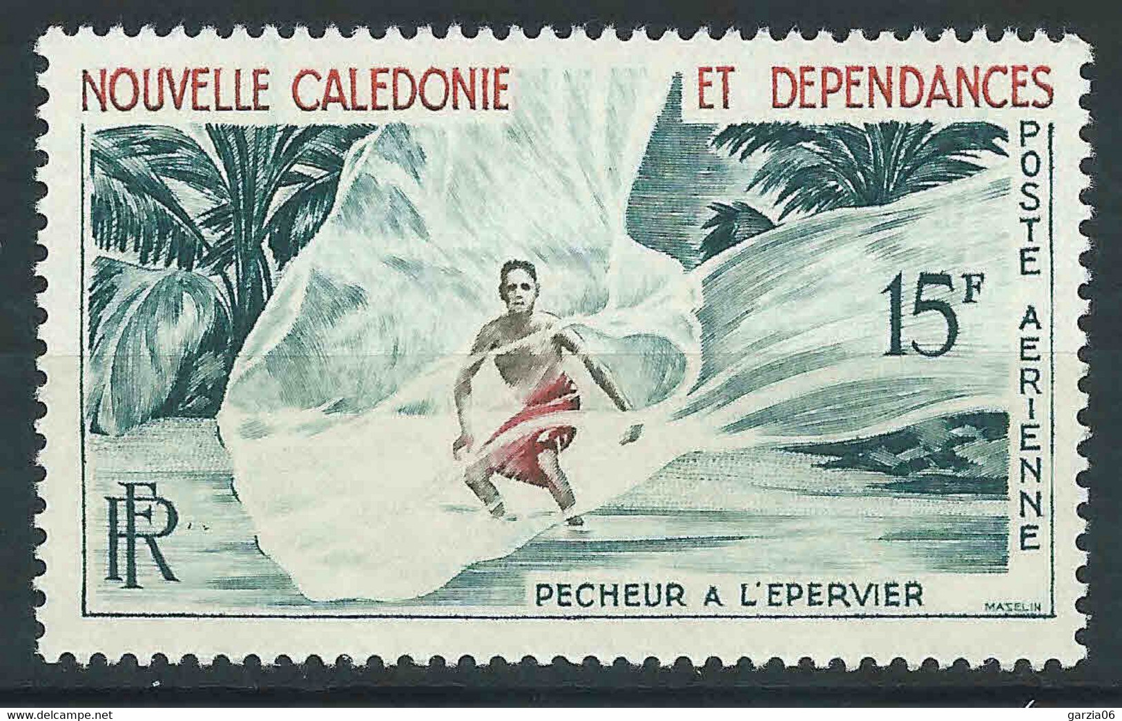 Nouvelle Calédonie  - 1955 -  Pécheur à L' épervier  - PA 67  - Neuf ** - MNH - Ungebraucht