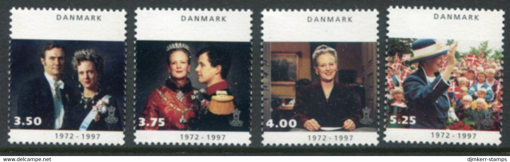 DENMARK 1997 25th Anniversary Of Regency MNH / **.  Michel 1142-45 - Ungebraucht