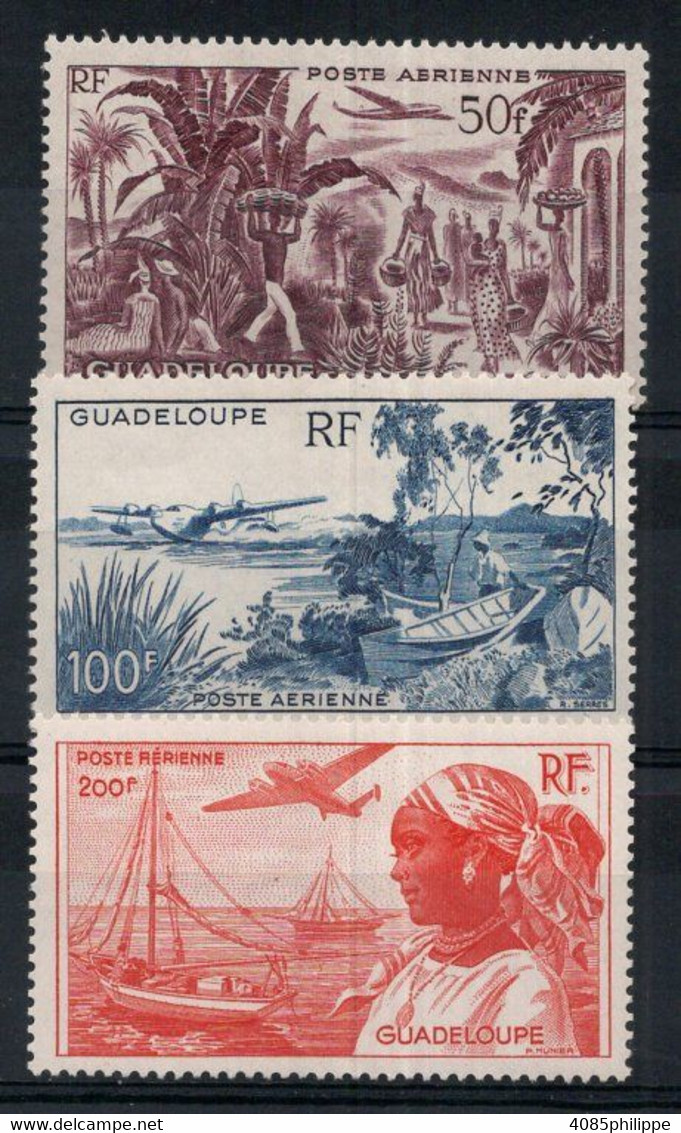 GUADELOUPE Timbres Poste Aérienne N°13* à 15* Neufs Charnières TB Cote 29,50 € - Poste Aérienne