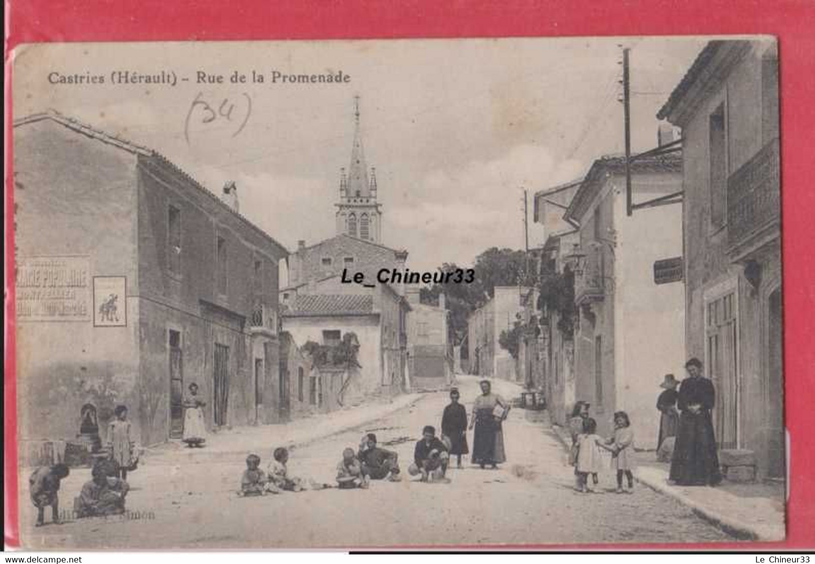 34 - CASTRIES---Rue De La Promenade----animé - Castries