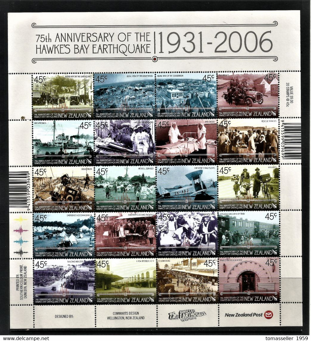 New  Zealand-2006 Year Set. 14 Issues.MNH - Volledig Jaar