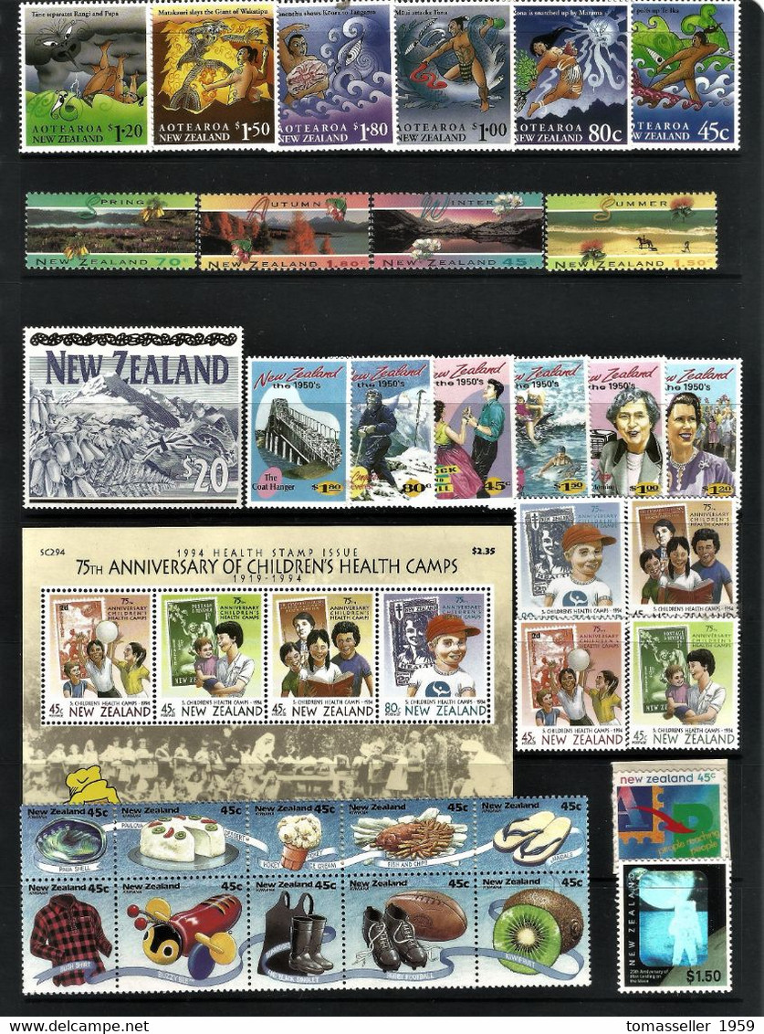New  Zealand- 15 !!! Years (1994-2008) Sets. Almost 250-issues.MNH - Full Years