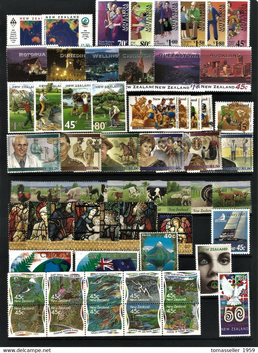 New  Zealand- 15 !!! Years (1994-2008) Sets. Almost 250-issues.MNH - Full Years