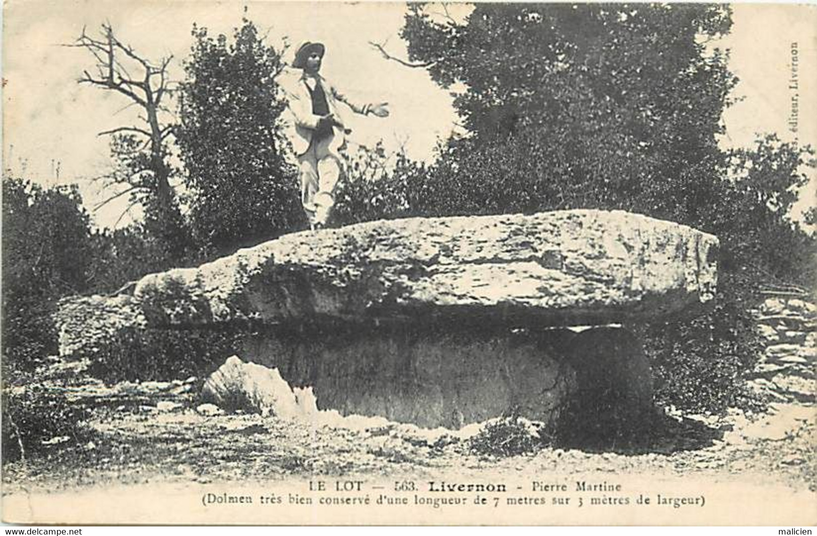 - Dpts Div. -ref-BD908- Lot - Livernon - Pierre Martine - Dolmen - Dolmens - Megalithes - - Livernon