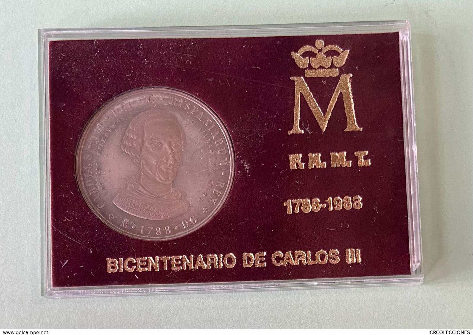 CREXP181 MEDALLAS ESPAÑA FNMT BICENTENARIO CARLOS III 1988 35 - Royal/Of Nobility