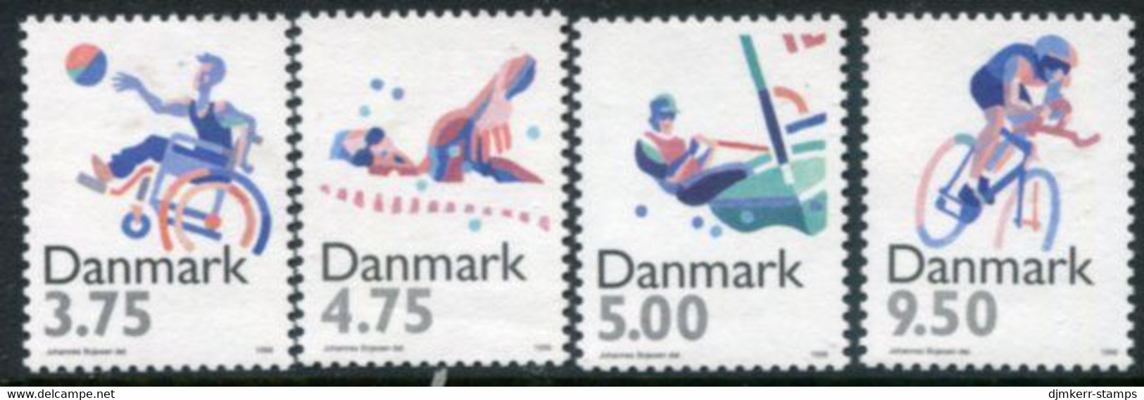 DENMARK 1996 Disabled Sports MNH / **.  Michel 1120-23 - Ungebraucht