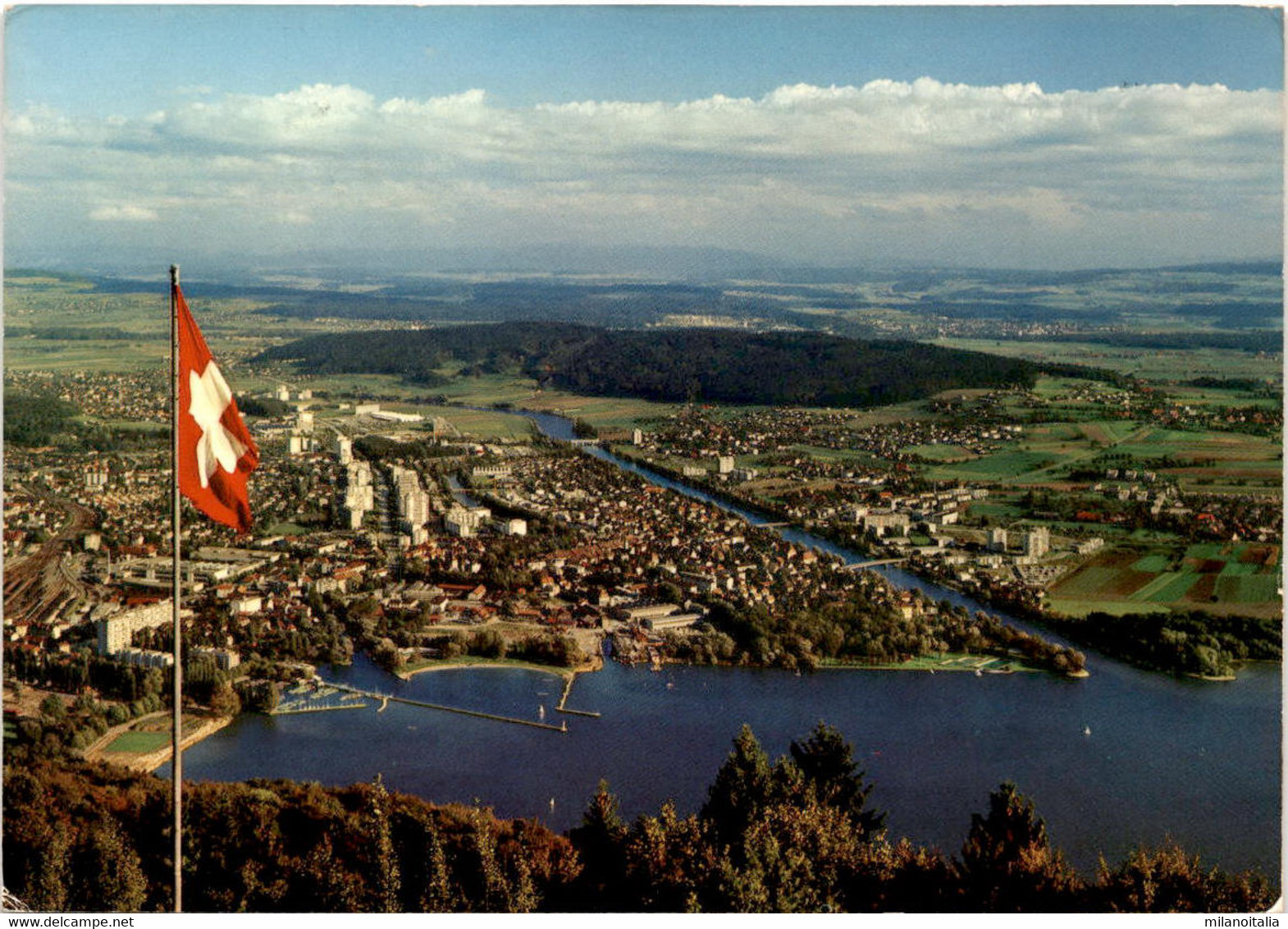 Nidau - Panoramasicht Von Magglingen (8246) * 9. 5. 1989 - Nidau