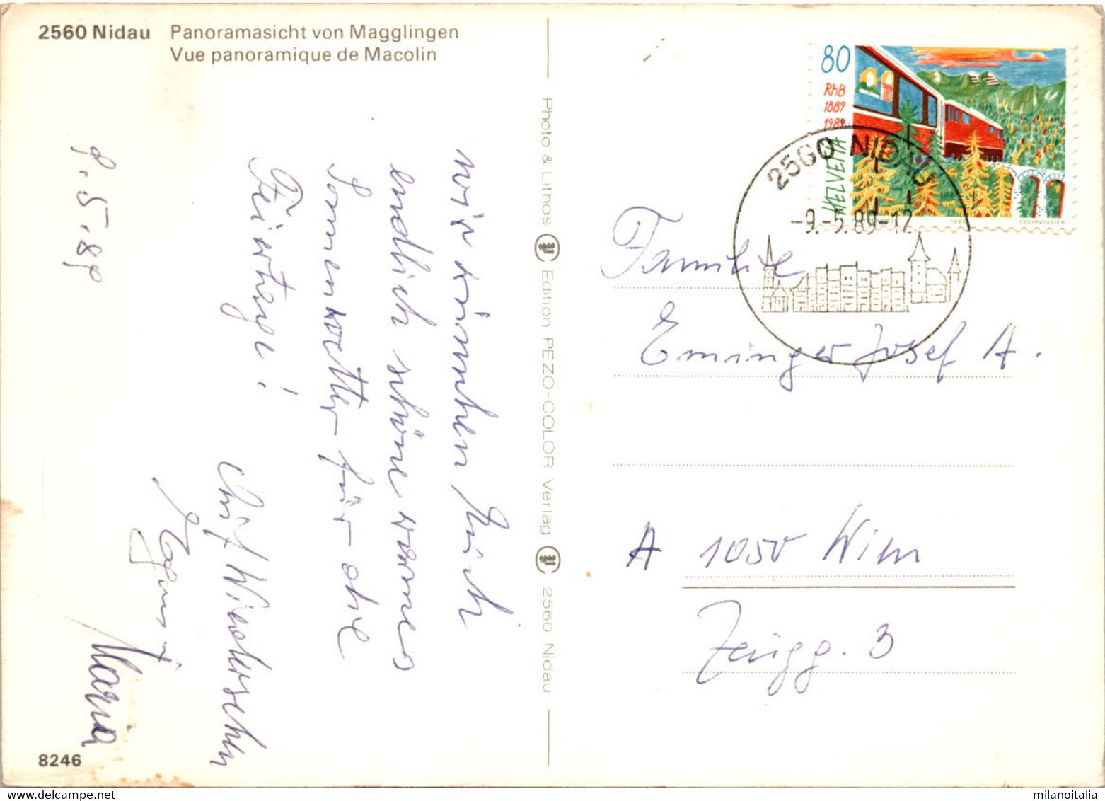 Nidau - Panoramasicht Von Magglingen (8246) * 9. 5. 1989 - Nidau