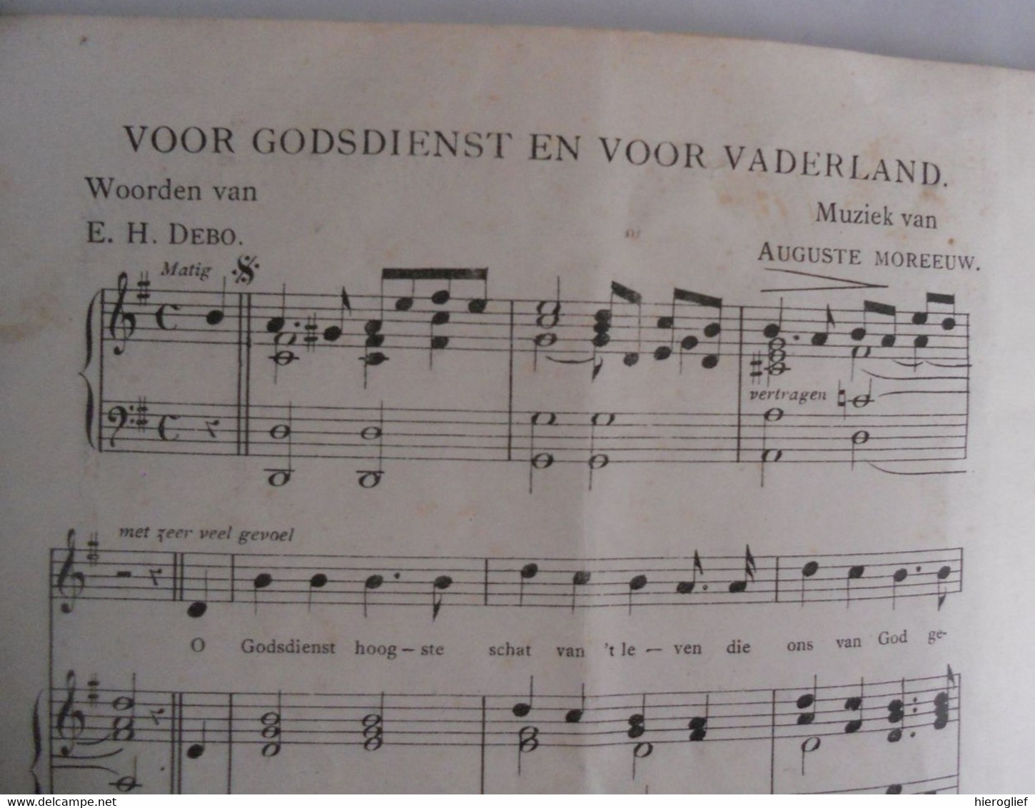 Twaalf Vlaamsche Liederen - Muziek Van Auguste Moreeuw Brugge Muziek Tekst De Bo Kesteman Veurne Devos Zang Vlaanderen - Antiguos