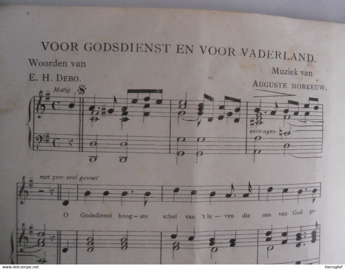 Twaalf Vlaamsche Liederen - Muziek Van Auguste Moreeuw Brugge Muziek Tekst De Bo Kesteman Veurne Devos Zang Vlaanderen - Antiquariat
