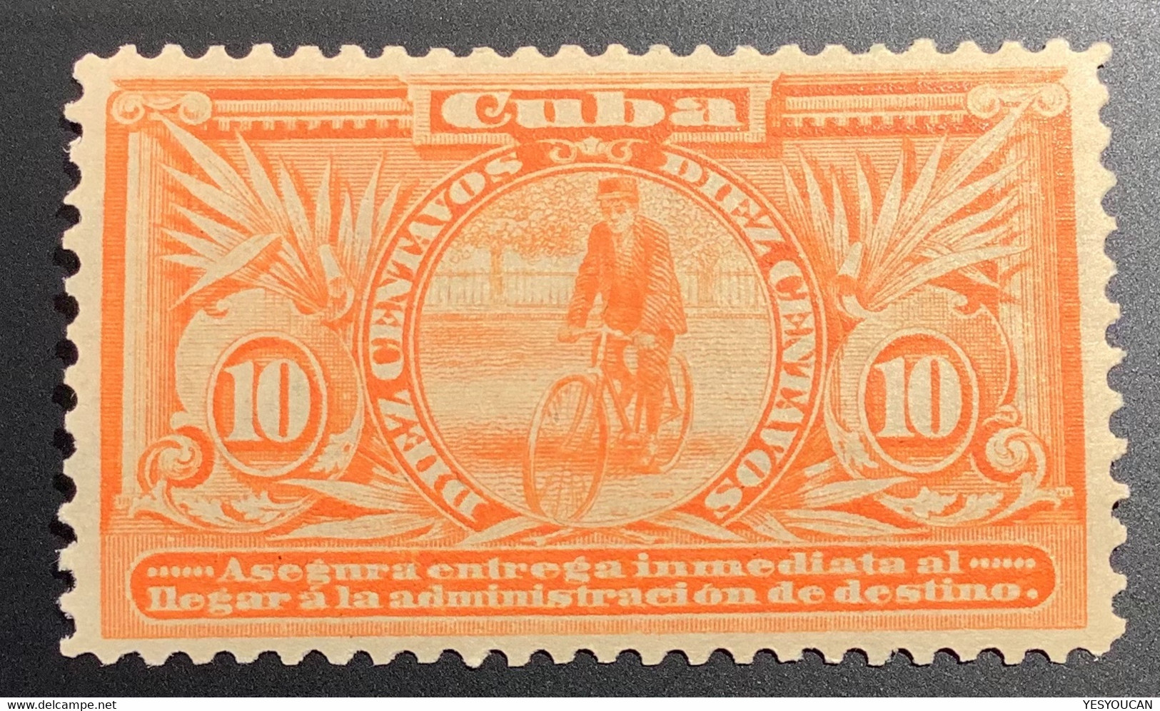 Cuba Express Scott E3 MNH ** RARE XF QUALITY ! 1902 Special Delivery Stamp, Republic US Military Rule 10c Orange - Timbres Express