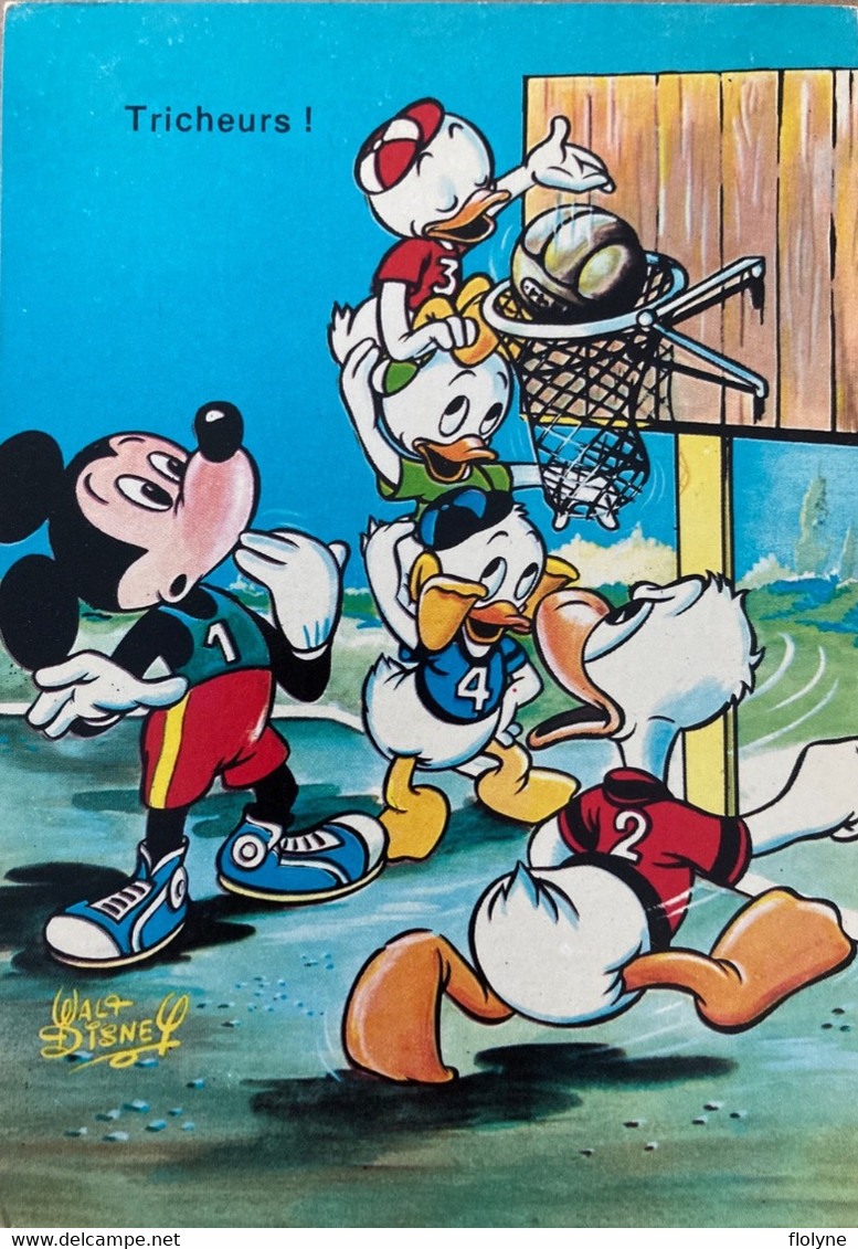 Walt Disney - Mickey Mouse - Donald , Riri Fifi Loulou Jouent Au Basket Ball - Tricheurs ! - Dessin Animé - Autres & Non Classés