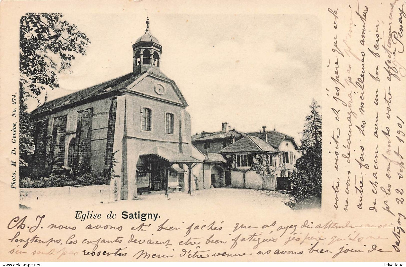 Eglise De Satigny 1901 - Satigny
