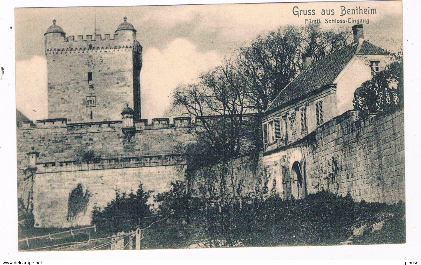 D-14110   BAD BENTHEIM : Fürstl. Schloss-Eingang - Bad Bentheim