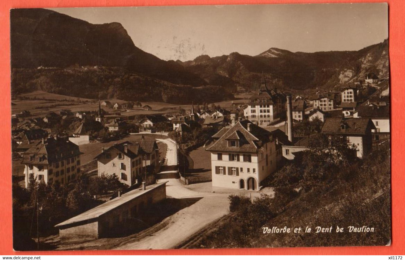 ZRC-10 RARE Vallorbe Et La Dent De Vaulion. Sepia. Circulé 1926  Deriaz 429 - Vallorbe