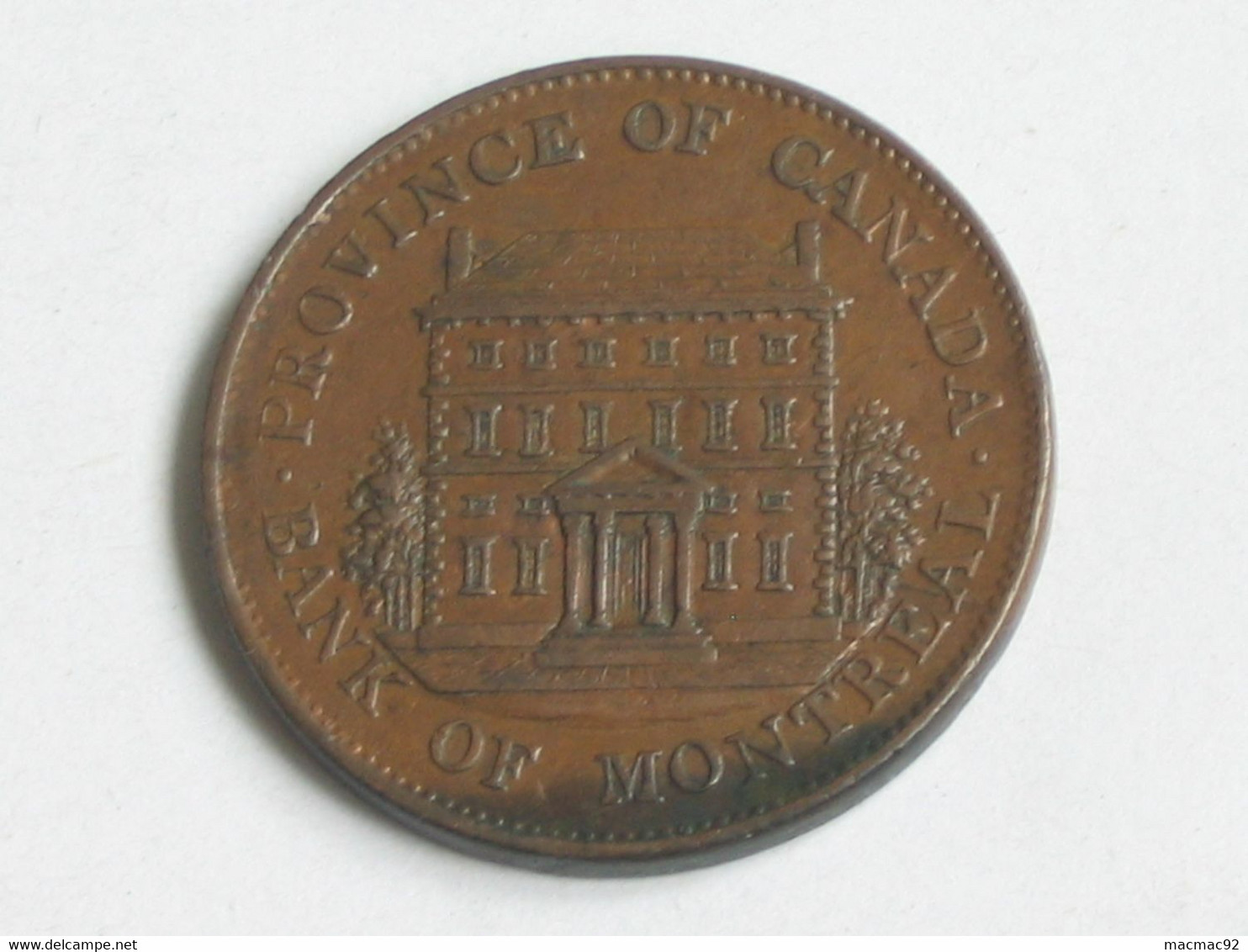 CANADA - Province Of Canada-Bank Of Montréal - Bank Token Half Penny -1844   **** EN ACHAT IMMEDIAT **** - Canada