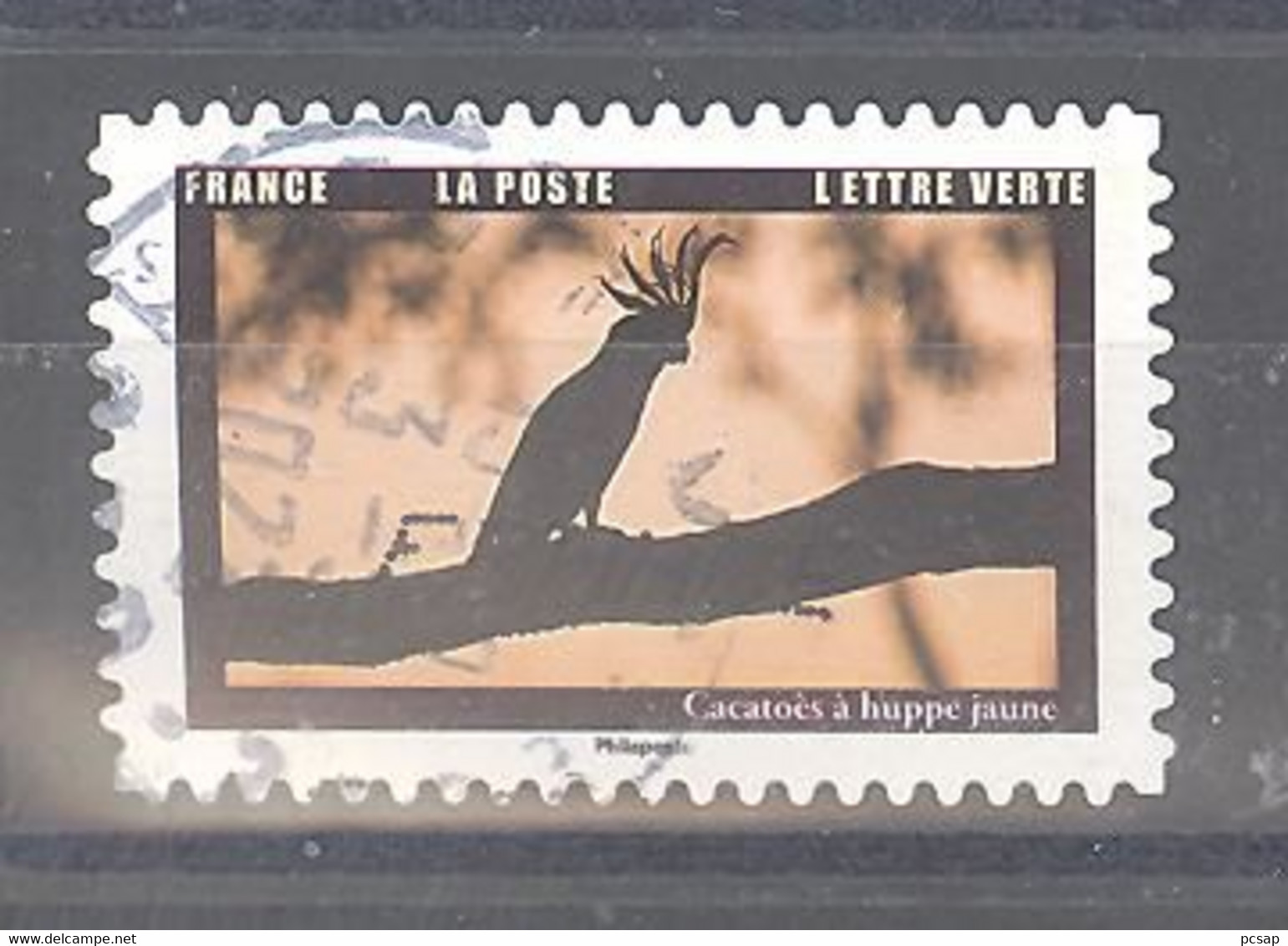 France Autoadhésif Oblitéré N°2101 (Les Animaux Au Crépuscule - Cacatoès à Huppe Jaune) (cachet Rond) - Used Stamps