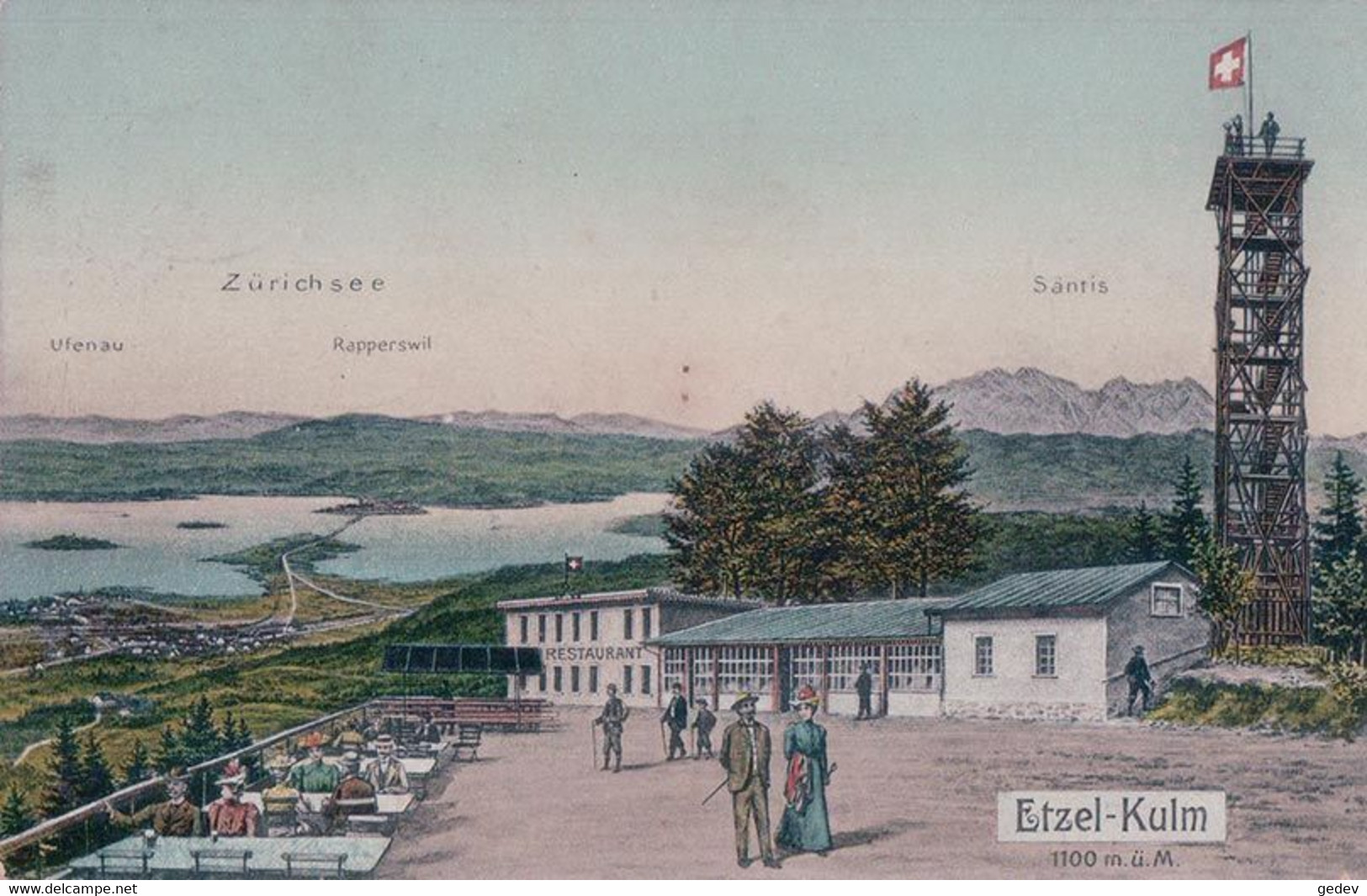 Etzel Kulm Feusisberg SZ, Restaurant (21.11.1908) - Feusisberg