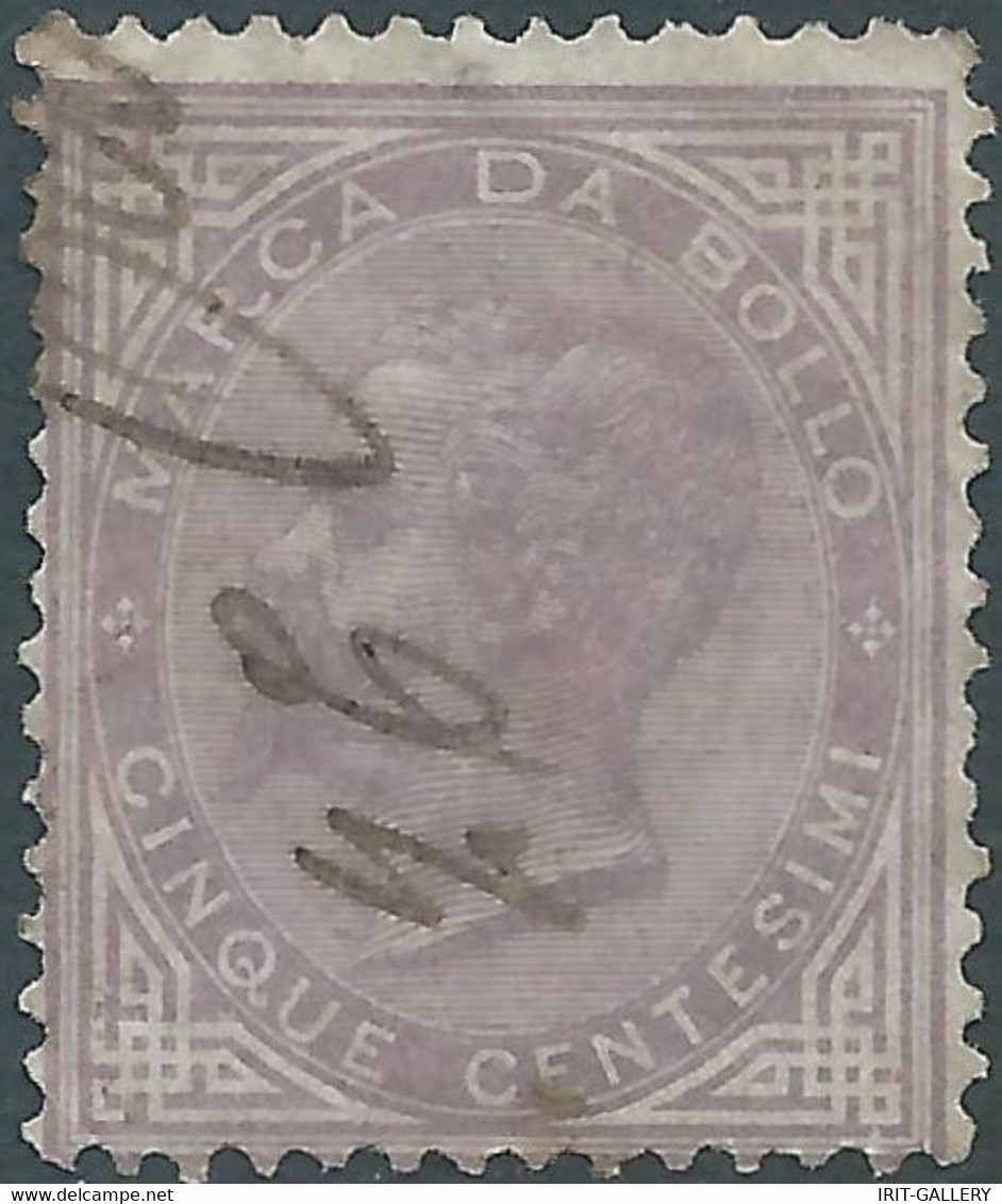 ITALIA-ITALY-ITALIEN,1869 Marca Da Bollo,Revenue Fiscal -Tax,5Cent,Used - Revenue Stamps