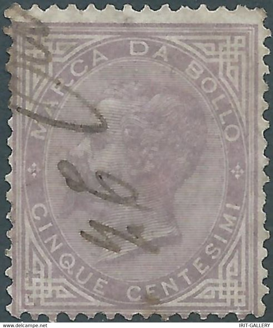 ITALIA-ITALY-ITALIEN,1869 Marca Da Bollo,Revenue Fiscal -Tax,5Cent,Used - Steuermarken