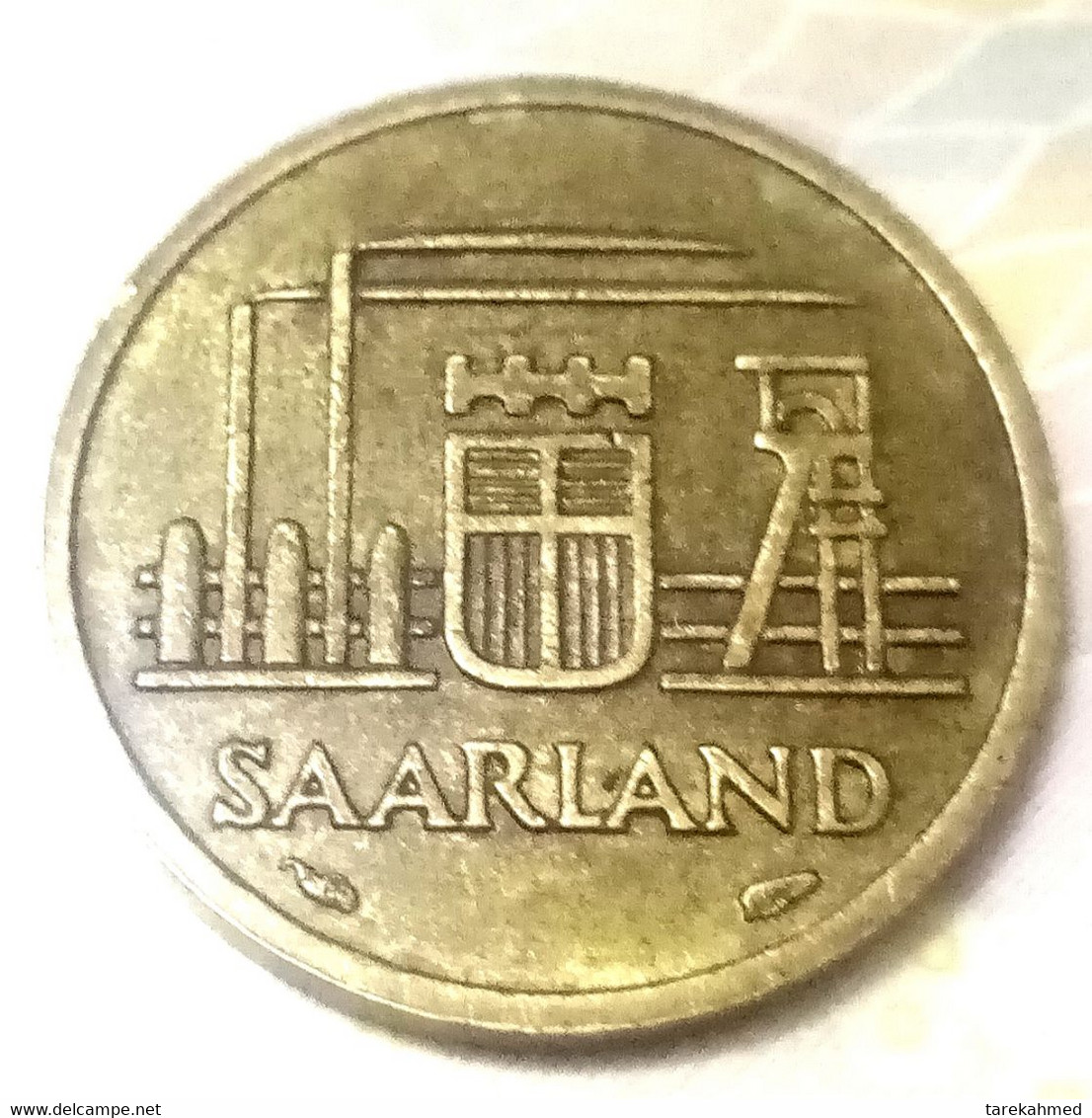 SAARLAND (German State) - 10 FRANKEN - 1954 , Agomeza - 10 Francos
