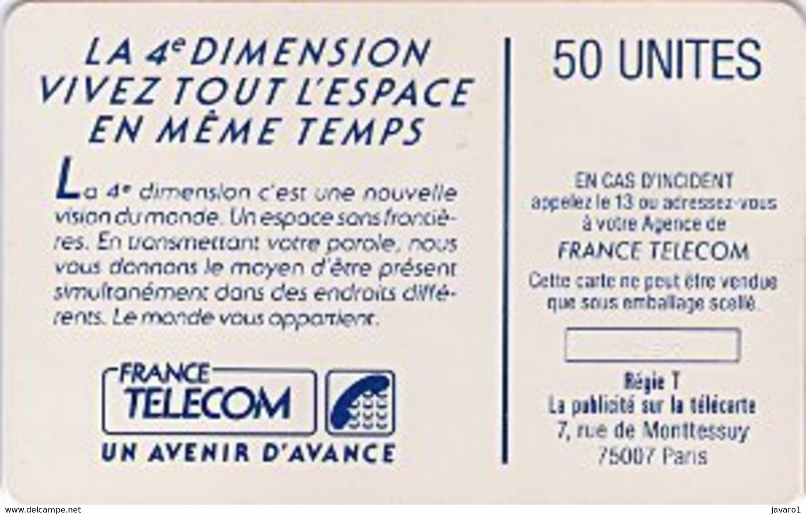 F0036  50 La 4e Dimension Femmes ( Batch: 1017) USED - 1988