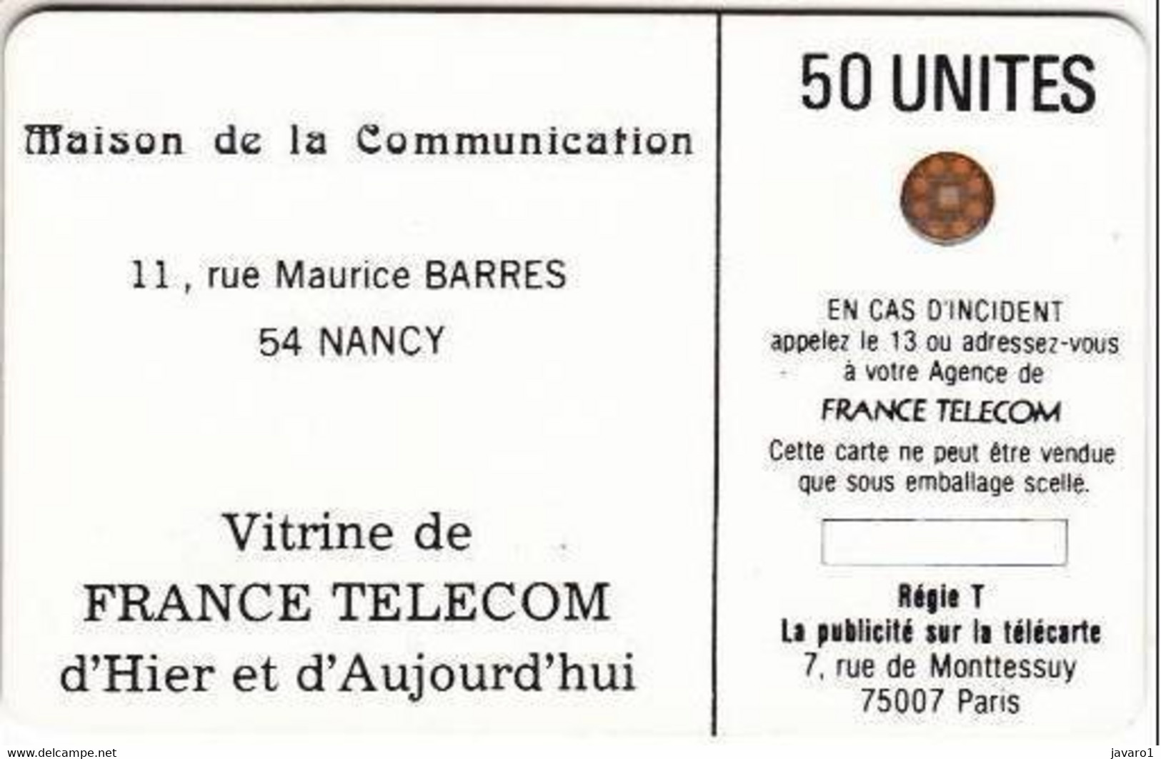 F0070  50 Lor-his-tel Maison 54 Nancy Vitrine ( Batch: 895571) USED - 1989