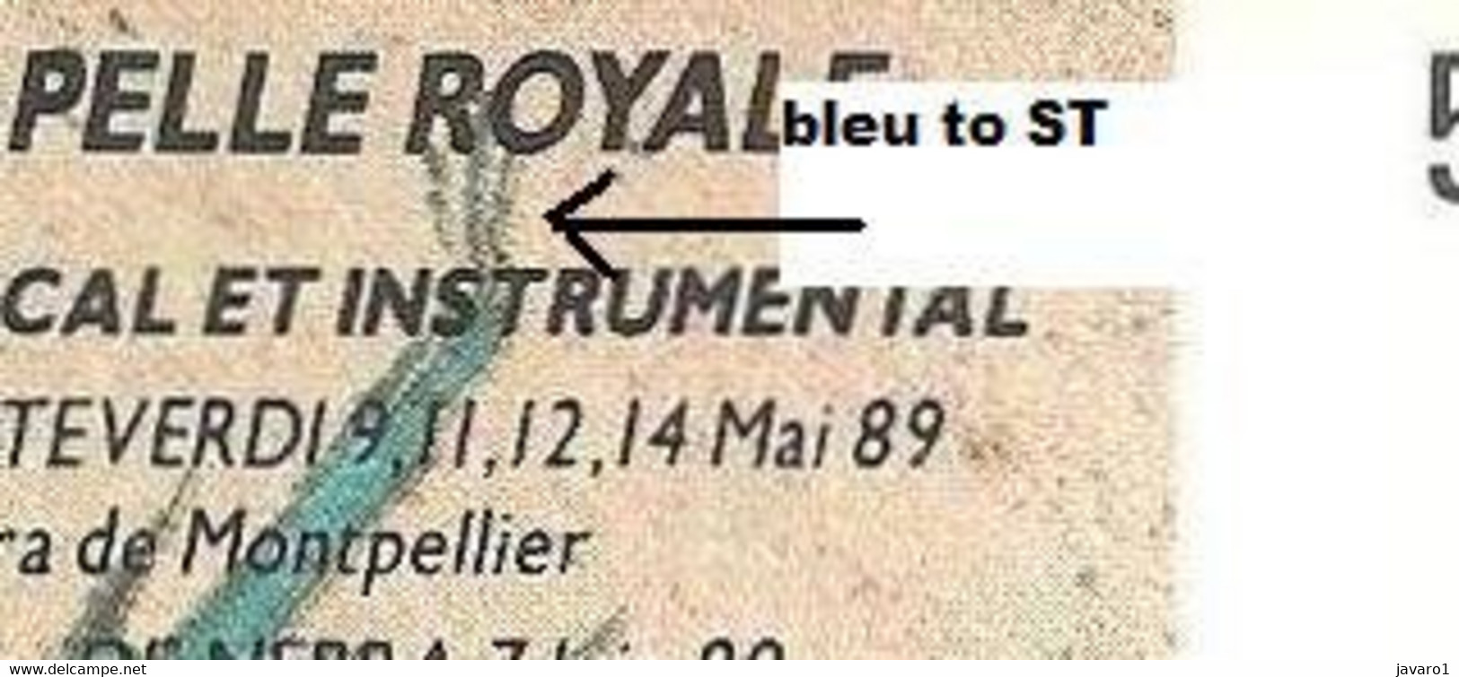 F0074  50 Chapelle Royale 1 (texte Gras) Motif/instrum. USED - 1989